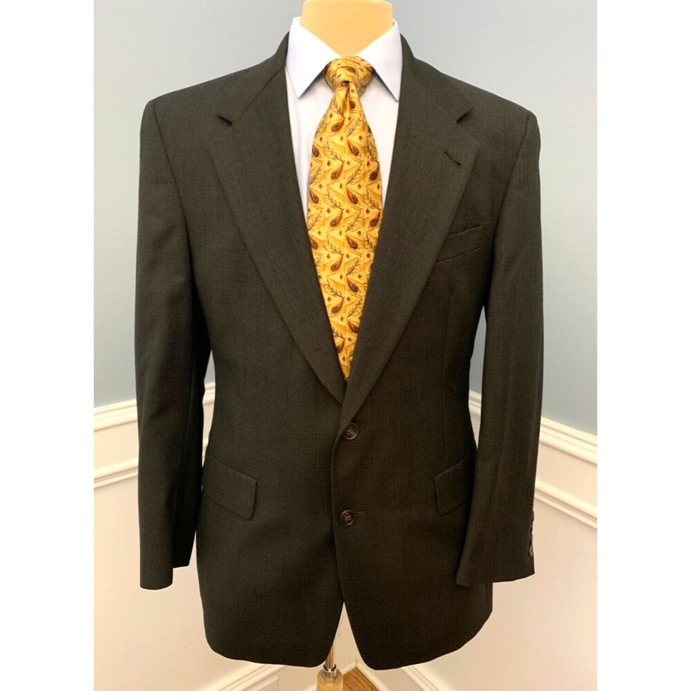 Hart Schaffner Marx Blazer Mens 40R Wool Textured Twill Sportcoat Jacket